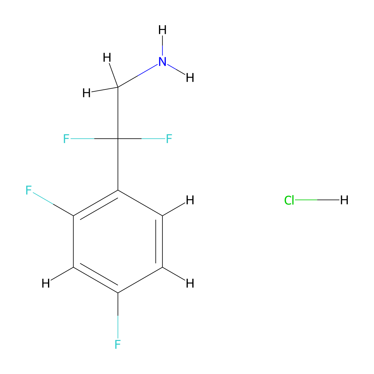 2-(2,4-Difluorophenyl)-2,2-difluoroethan-1-amine hydrochloride molecular structure, CAS 2060062-92-0