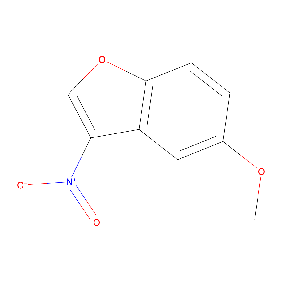 5-Methoxy-3-nitro-1-benzofuran molecular structure, CAS 2060062-93-1