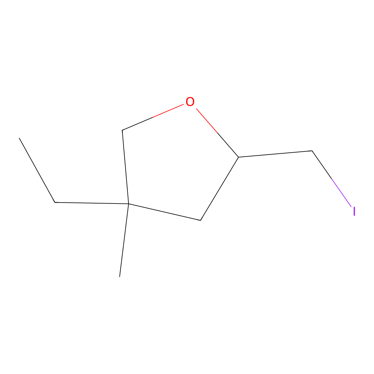 4-Ethyl-2-(iodomethyl)-4-methyloxolane molecular structure, CAS 2060062-99-7