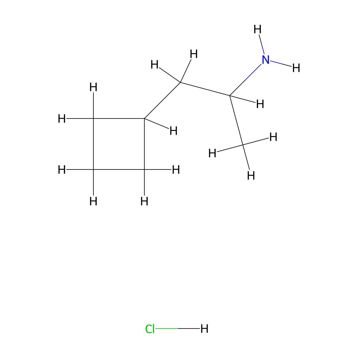 1-Cyclobutylpropan-2-amine hydrochloride molecular structure, CAS 2060063-09-2