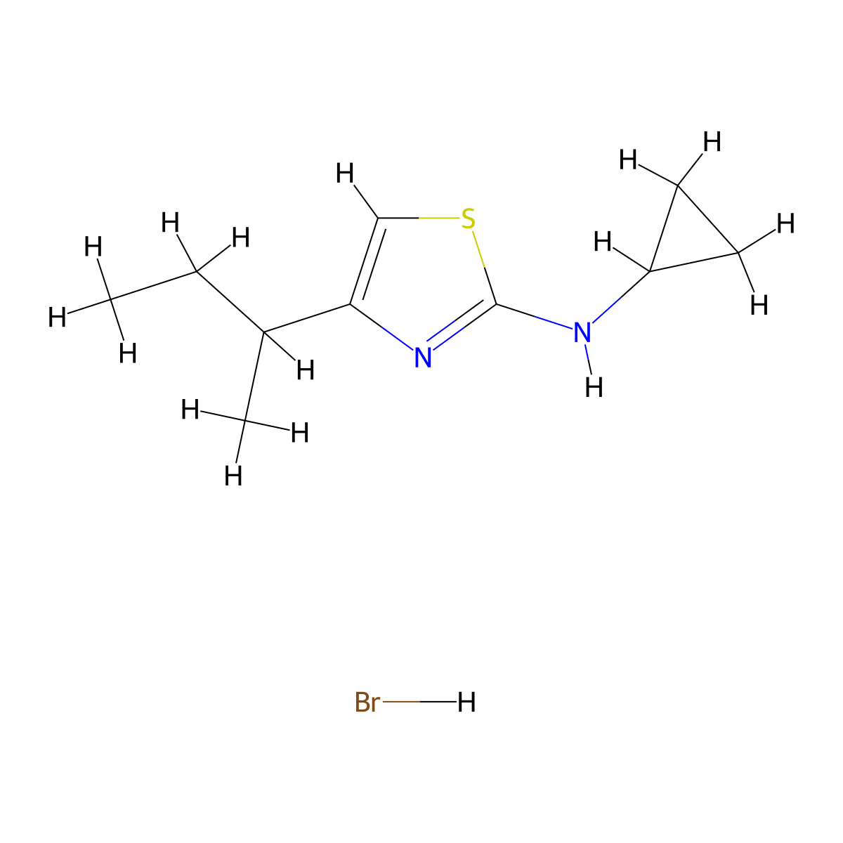 4-(Butan-2-yl)-N-cyclopropyl-1,3-thiazol-2-amine hydrobromide molecular structure, CAS 2060063-11-6