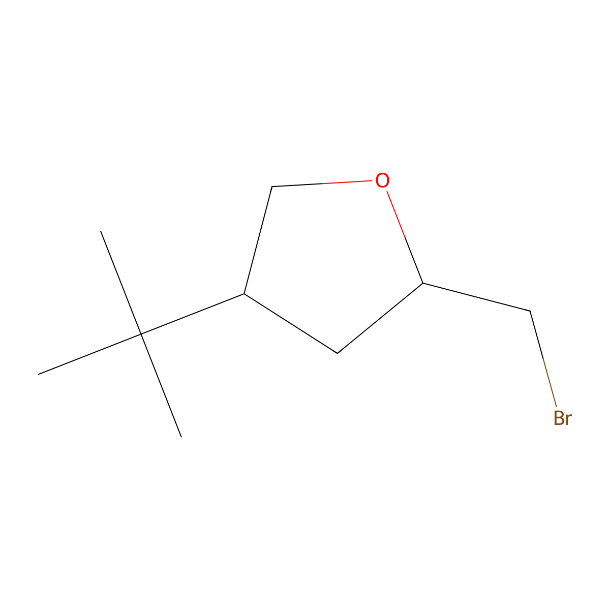 2-(Bromomethyl)-4-tert-butyloxolane molecular structure, CAS 2060063-13-8