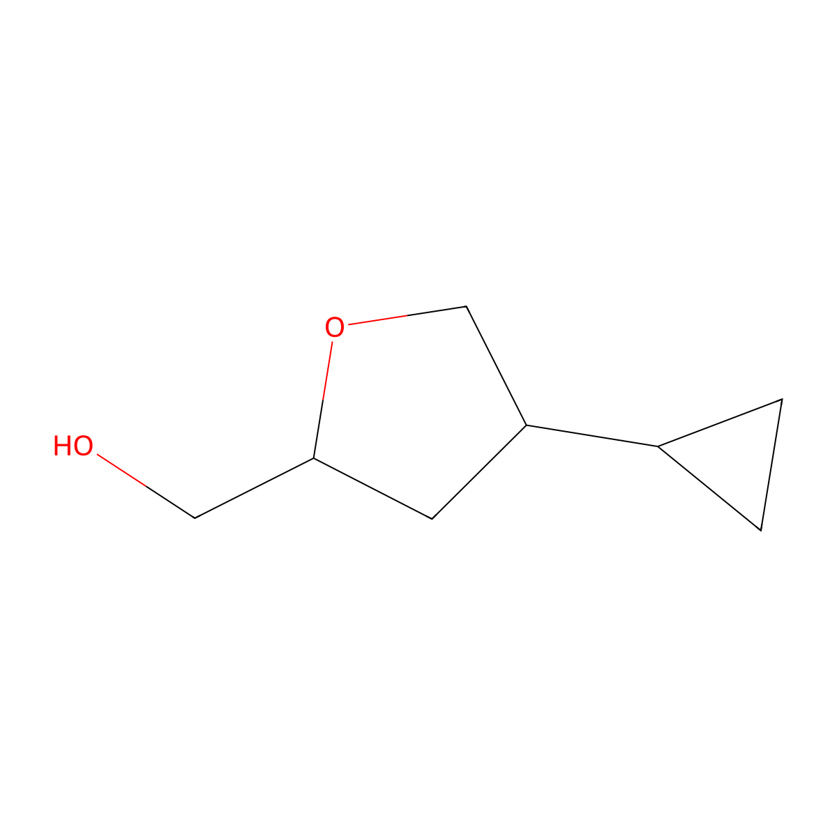 (4-Cyclopropyloxolan-2-yl)methanol molecular structure, CAS 2060063-16-1