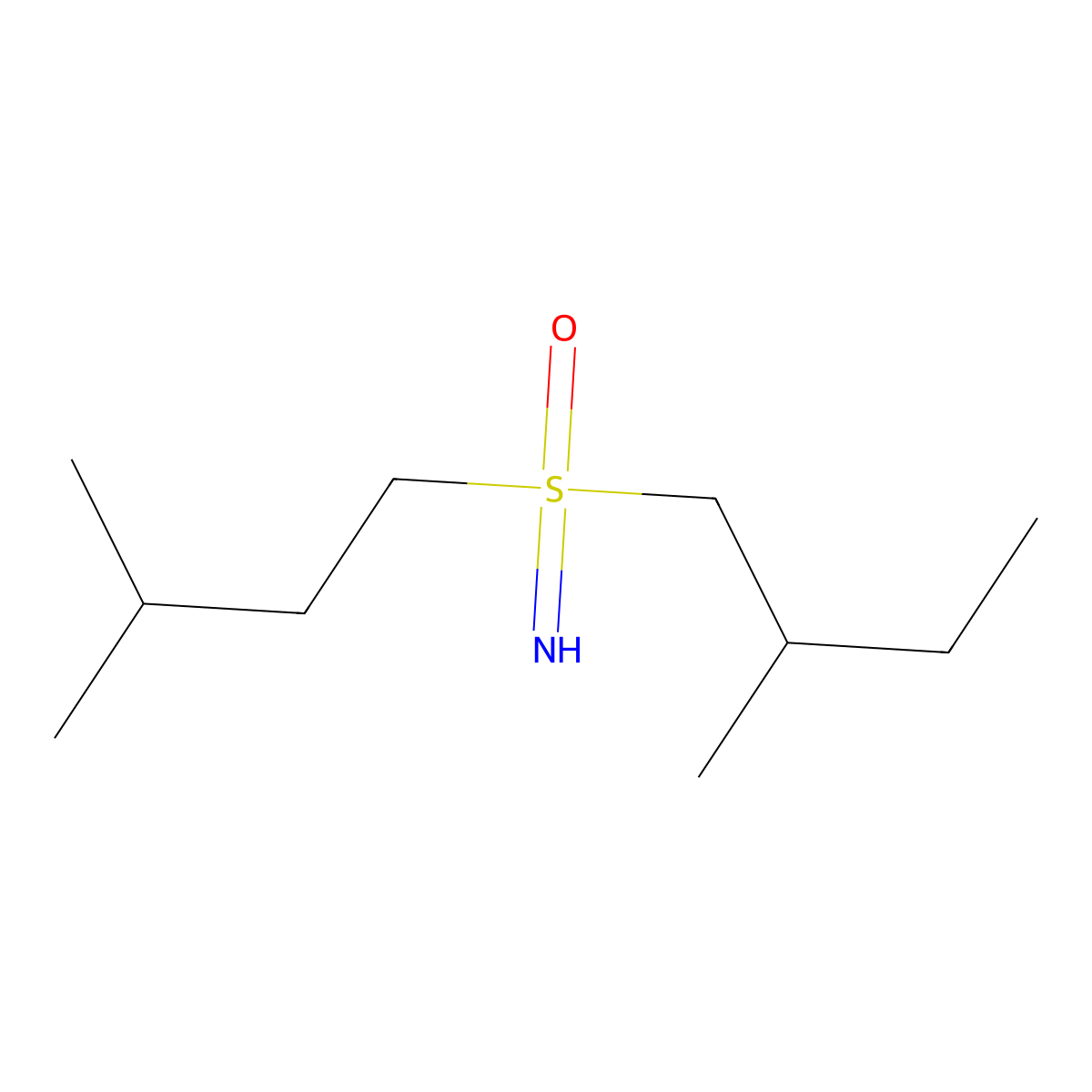 Imino(2-methylbutyl)(3-methylbutyl)-lambda6-sulfanone molecular structure, CAS 2060063-26-3
