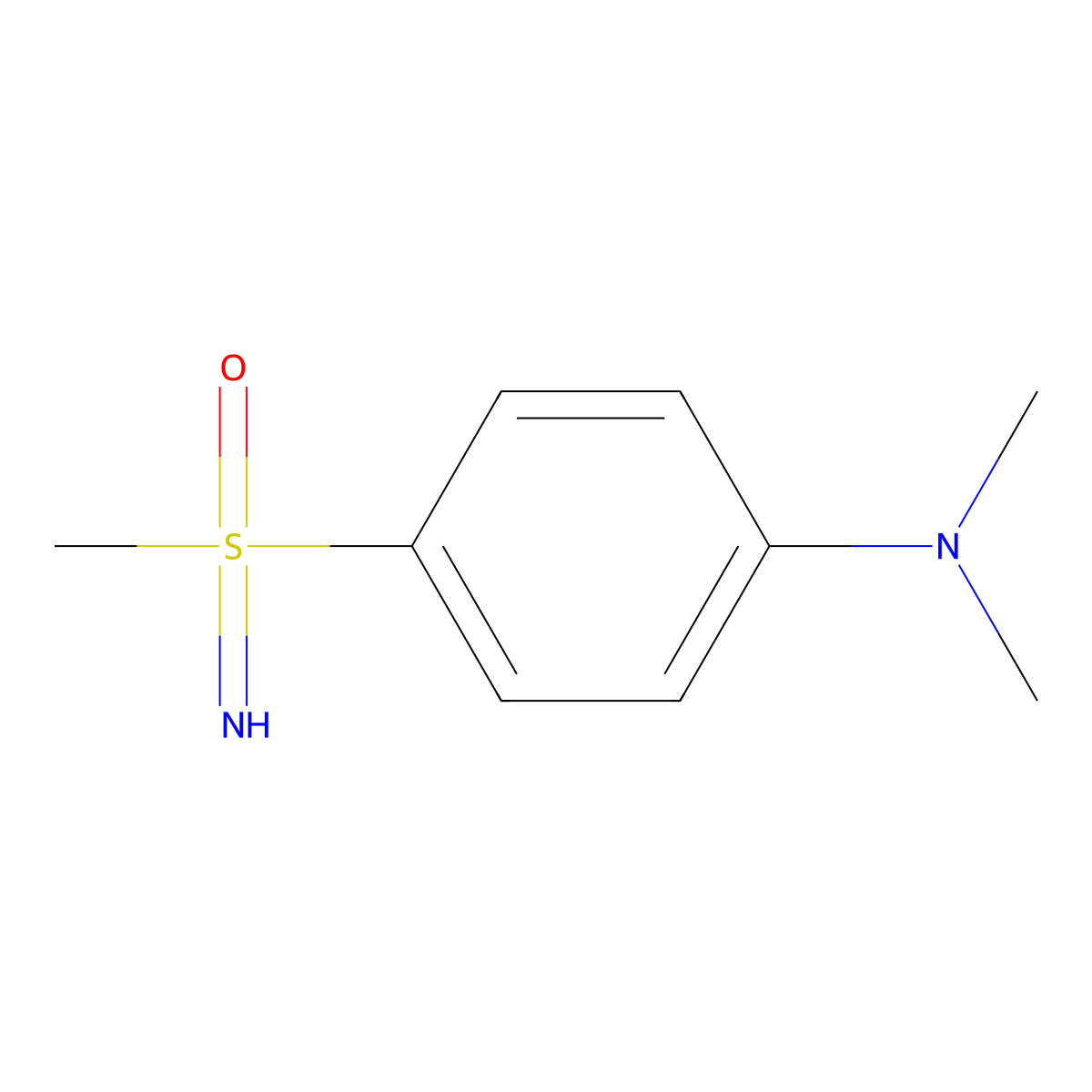[4-(Dimethylamino)phenyl](imino)methyl-lambda6-sulfanone molecular structure, CAS 2060063-40-1