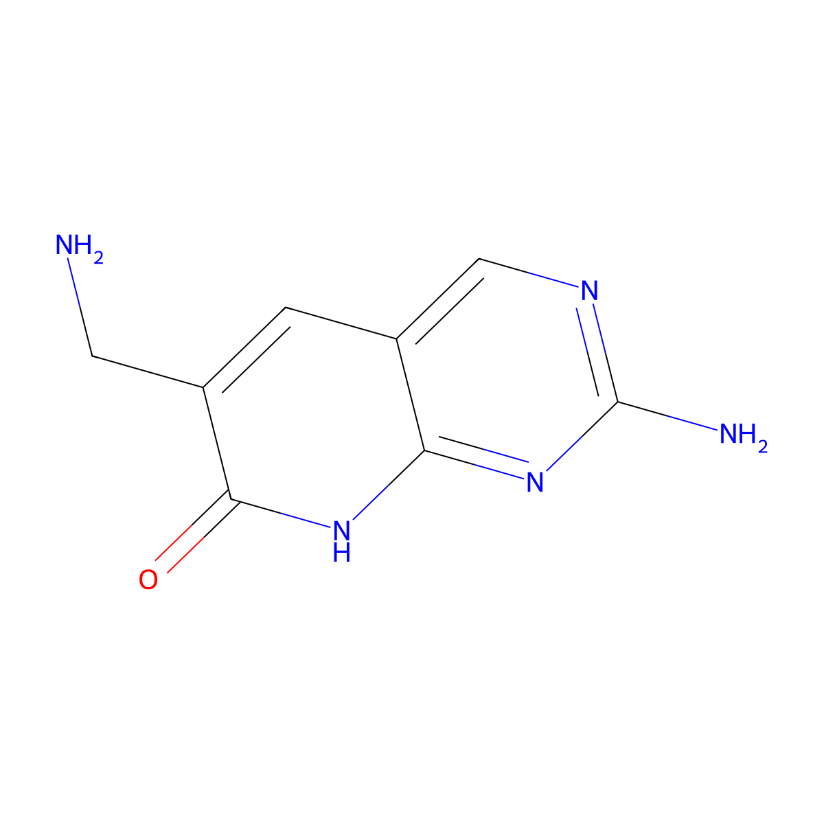 2-Amino-6-(aminomethyl)-7H,8H-pyrido[2,3-d]pyrimidin-7-one molecular structure, CAS 2060063-49-0
