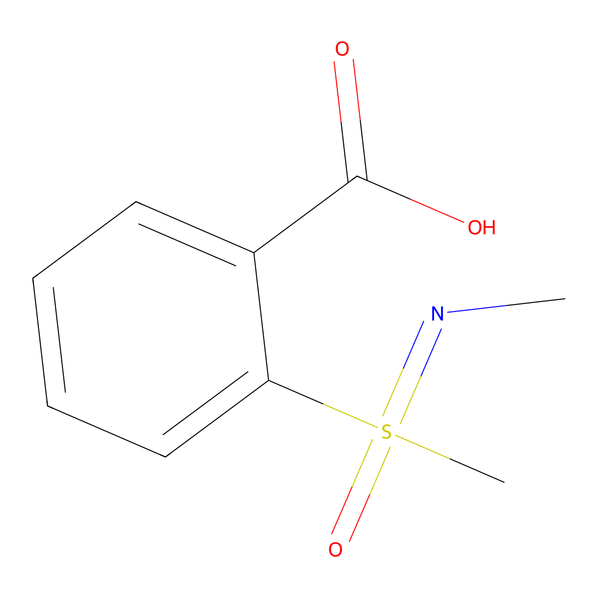 2-[Methyl(methylimino)oxo-lambda6-sulfanyl]benzoic acid molecular structure, CAS 2060063-56-9