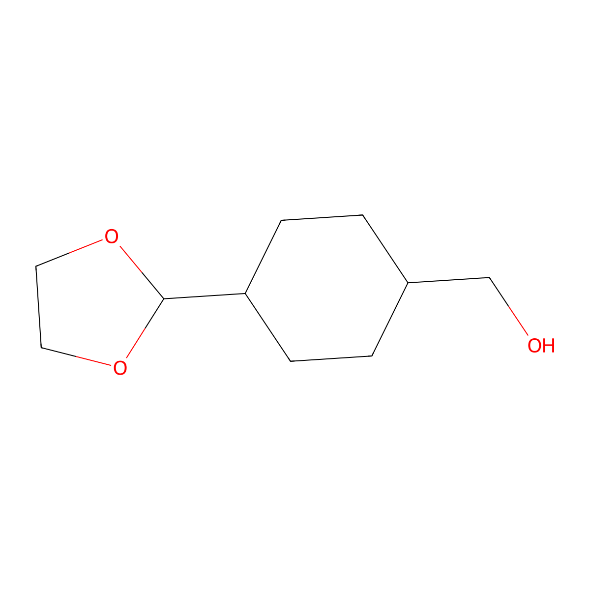 [4-(1,3-Dioxolan-2-yl)cyclohexyl]methanol molecular structure, CAS 2060063-57-0