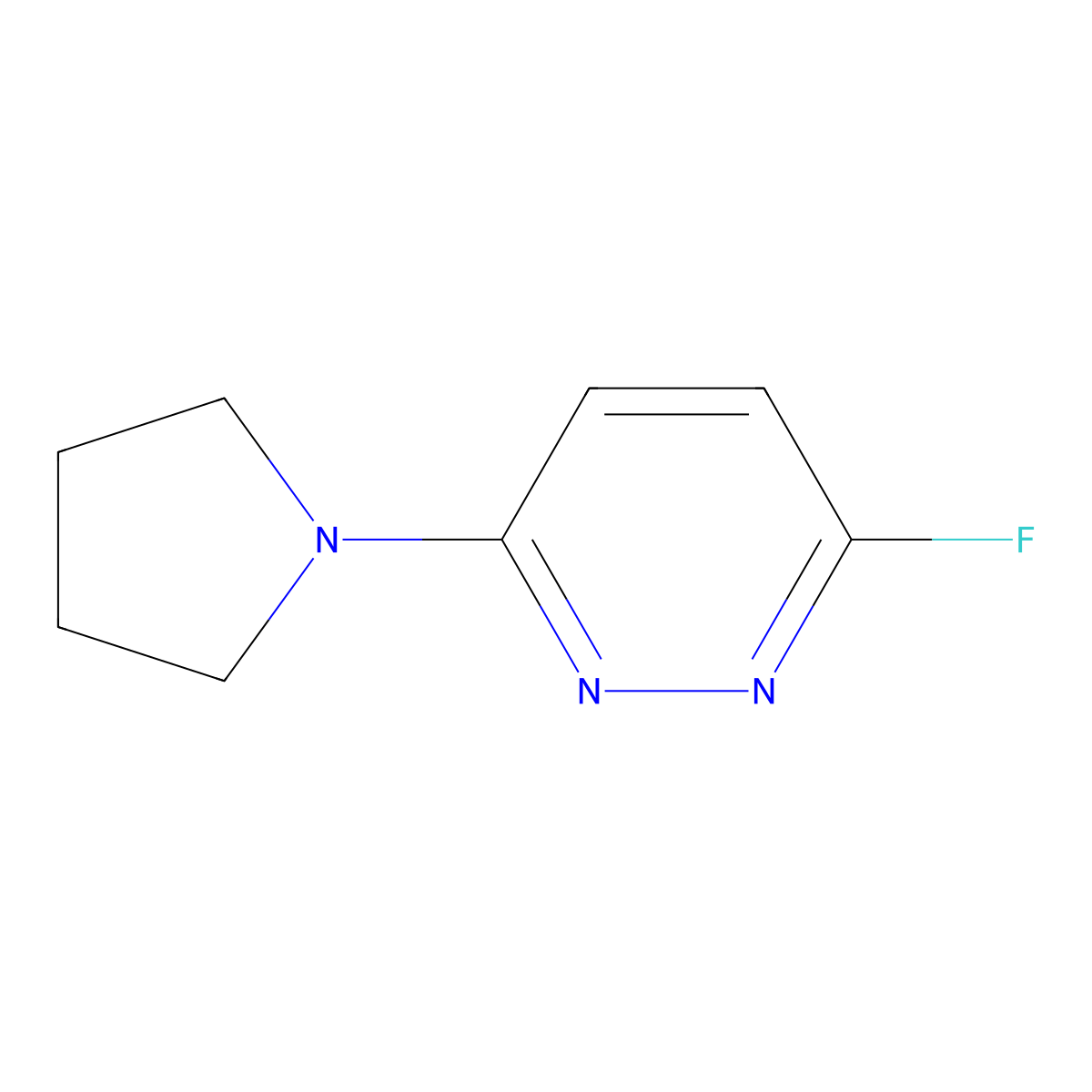 3-Fluoro-6-(pyrrolidin-1-yl)pyridazine molecular structure, CAS 2060063-58-1