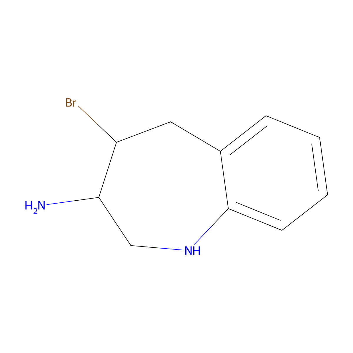 4-Bromo-2,3,4,5-tetrahydro-1H-1-benzazepin-3-amine molecular structure, CAS 2060063-64-9