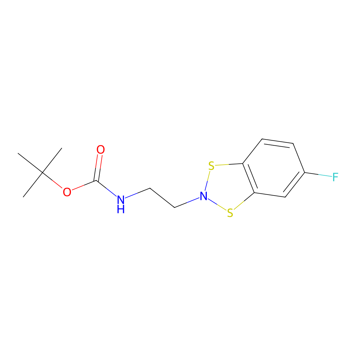 tert-Butyl N-[2-(5-fluoro-2H-1,3,2-benzodithiazol-2-yl)ethyl]carbamate molecular structure, CAS 2060063-65-0