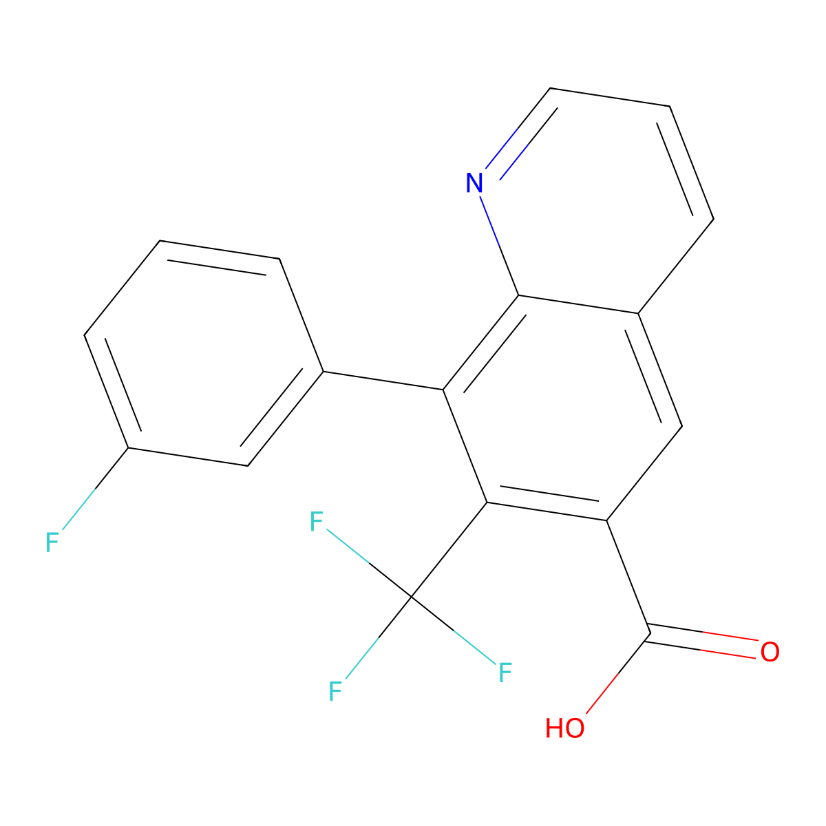 8-(3-Fluorophenyl)-7-(trifluoromethyl)quinoline-6-carboxylic acid molecular structure, CAS 2060063-66-1