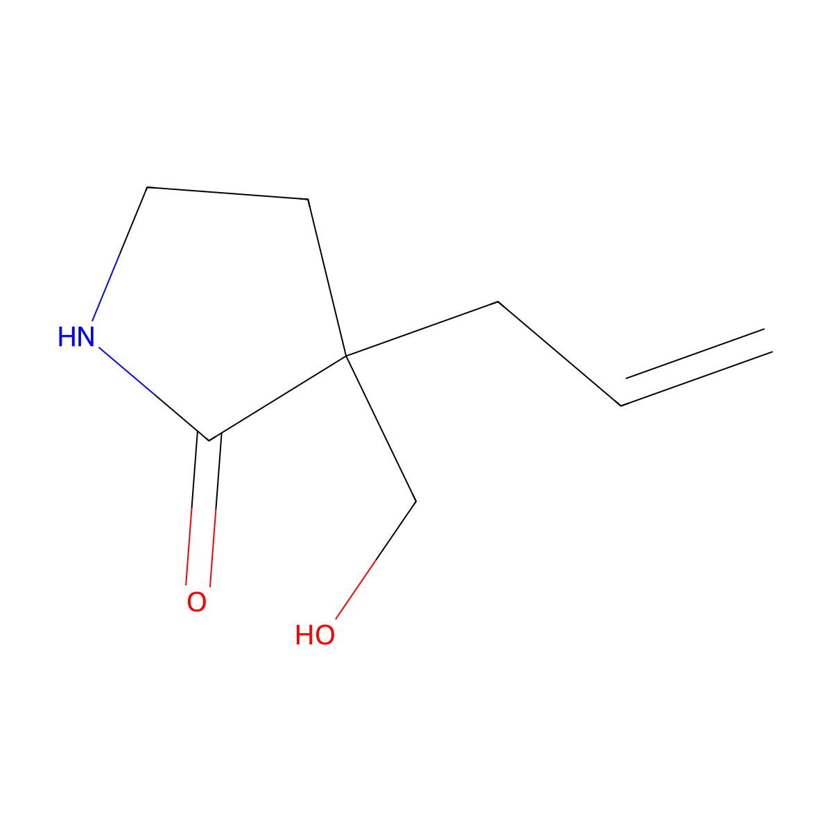 3-(Hydroxymethyl)-3-(prop-2-en-1-yl)pyrrolidin-2-one molecular structure, CAS 2060063-77-4