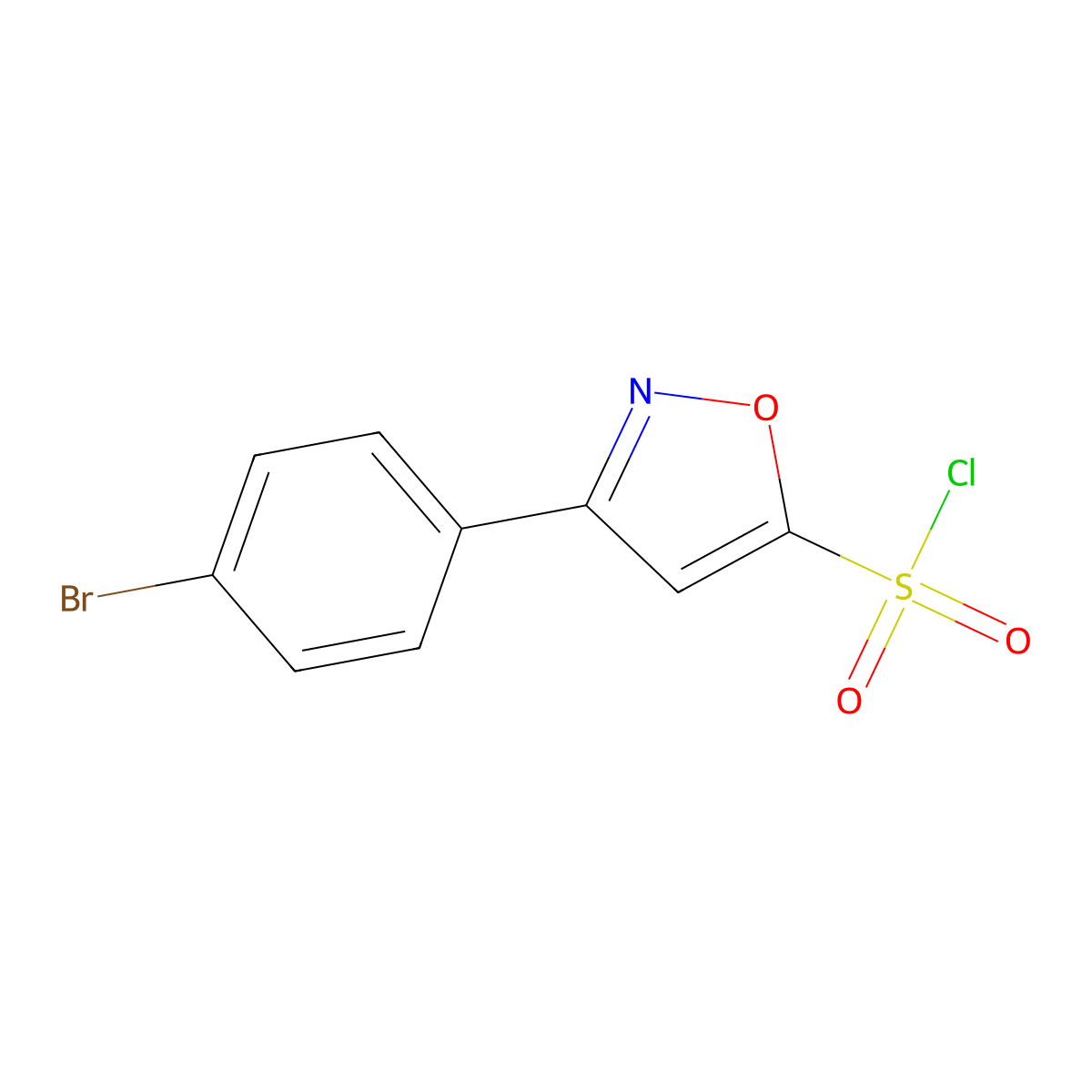 3-(4-Bromophenyl)-1,2-oxazole-5-sulfonyl chloride molecular structure, CAS 2060063-82-1