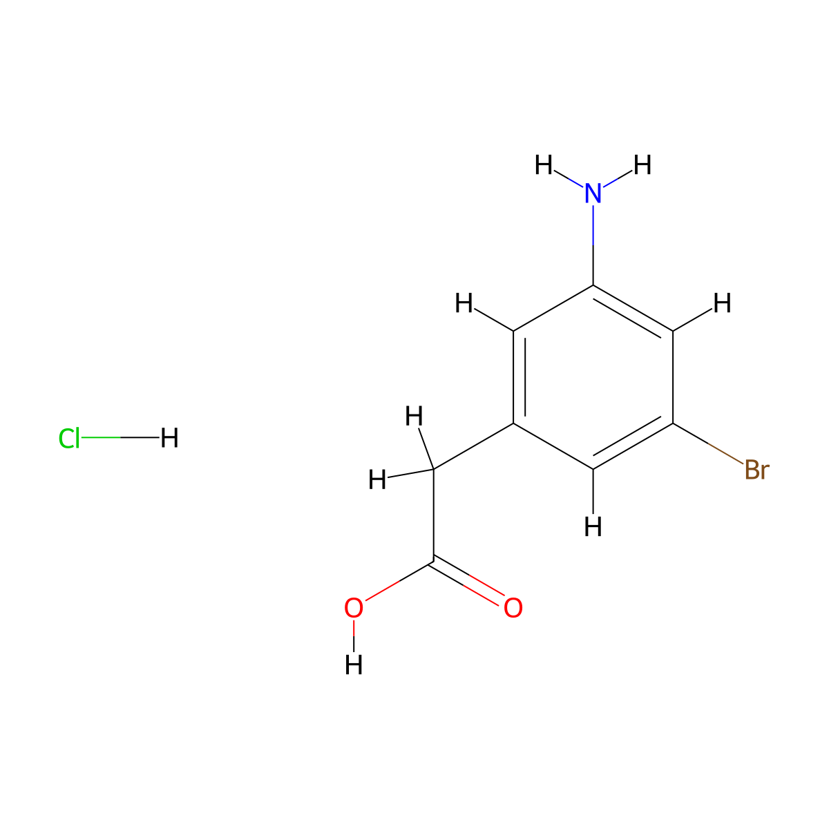 2-(3-Amino-5-bromophenyl)acetic acid hydrochloride molecular structure, CAS 2060063-86-5