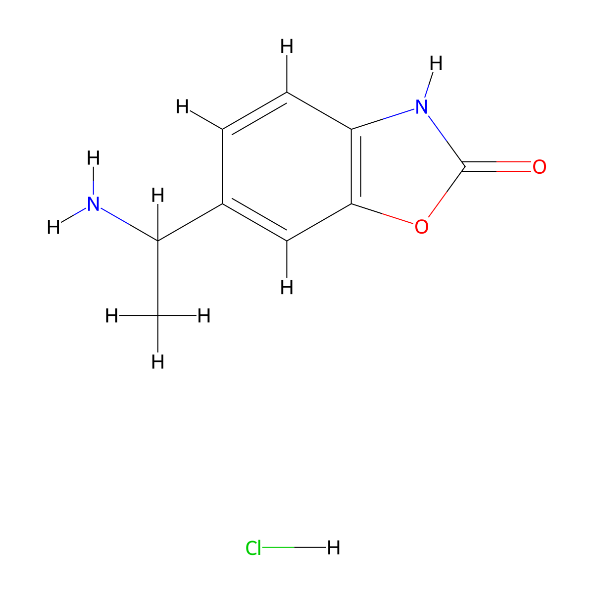 6-(1-Aminoethyl)-2,3-dihydro-1,3-benzoxazol-2-one hydrochloride molecular structure, CAS 2060063-88-7
