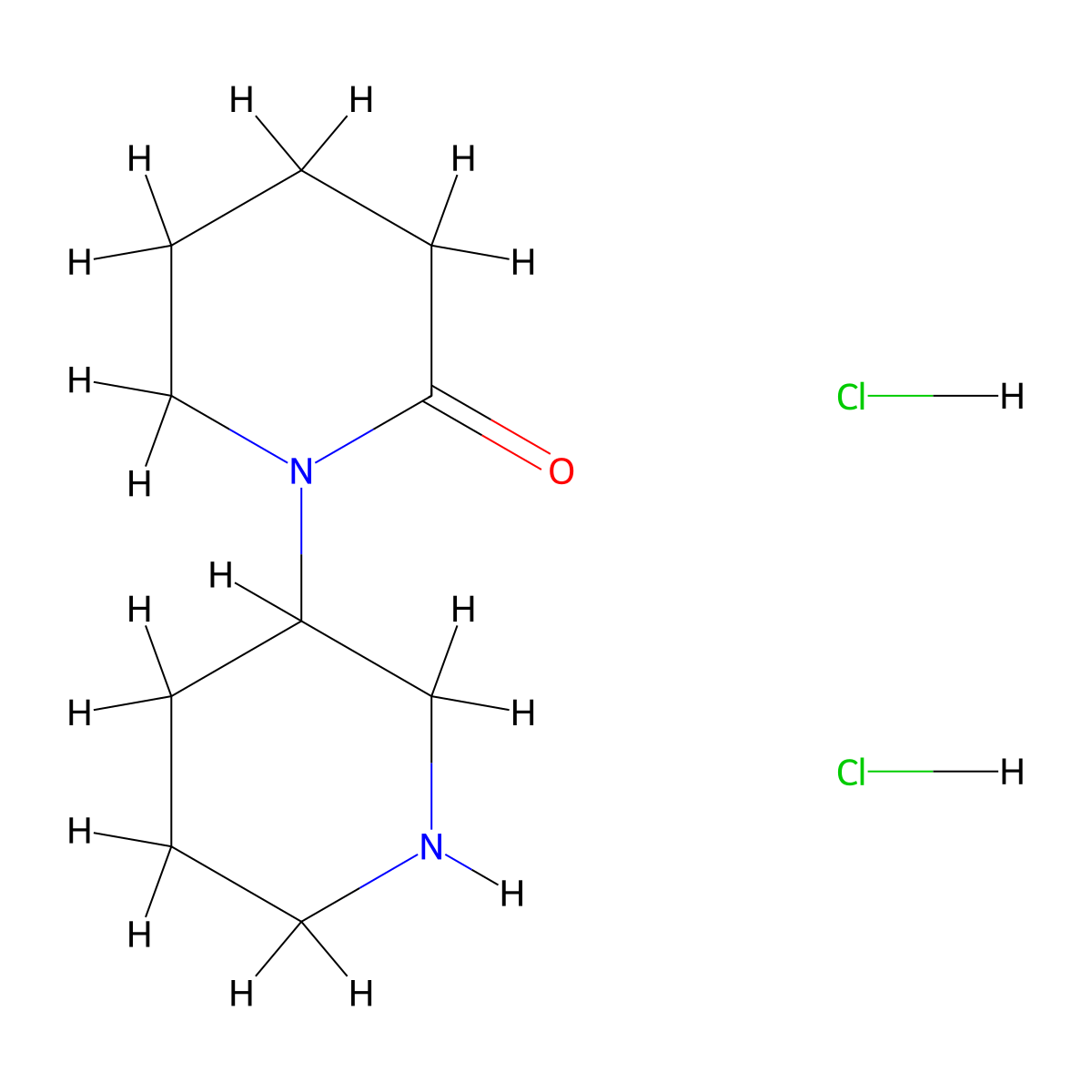 1-(Piperidin-3-yl)piperidin-2-one dihydrochloride molecular structure, CAS 2060063-92-3