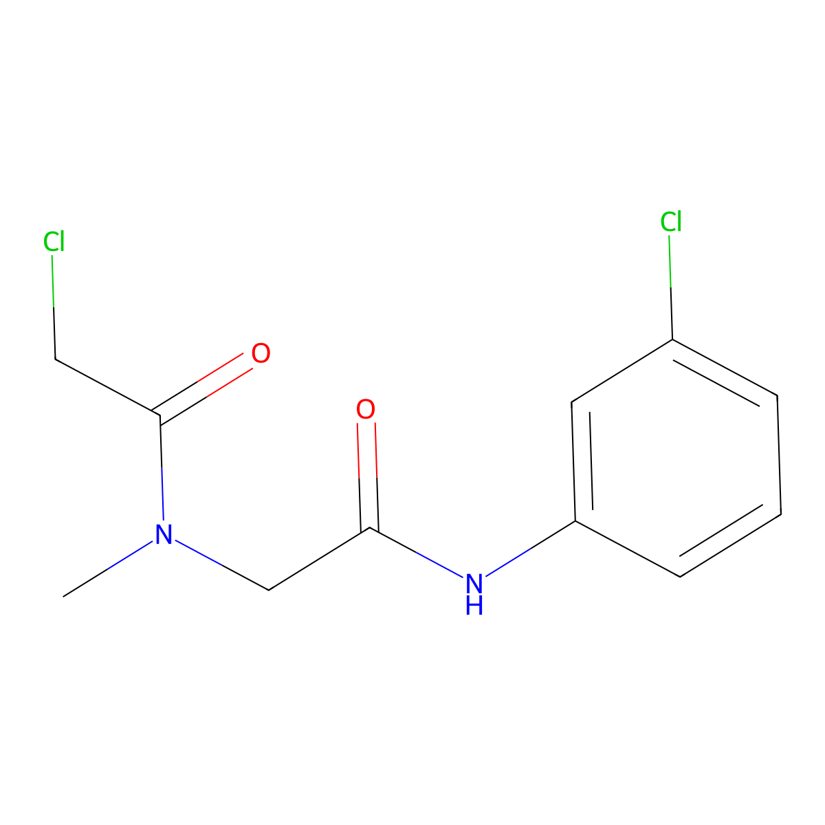 2-chloro-N-{[(3-chlorophenyl)carbamoyl]methyl}-N-methylacetamide molecular structure, CAS 2060063-94-5