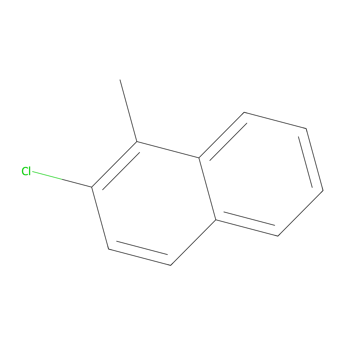 2-Chloro-1-methylnaphthalene molecular structure, CAS 20601-21-2