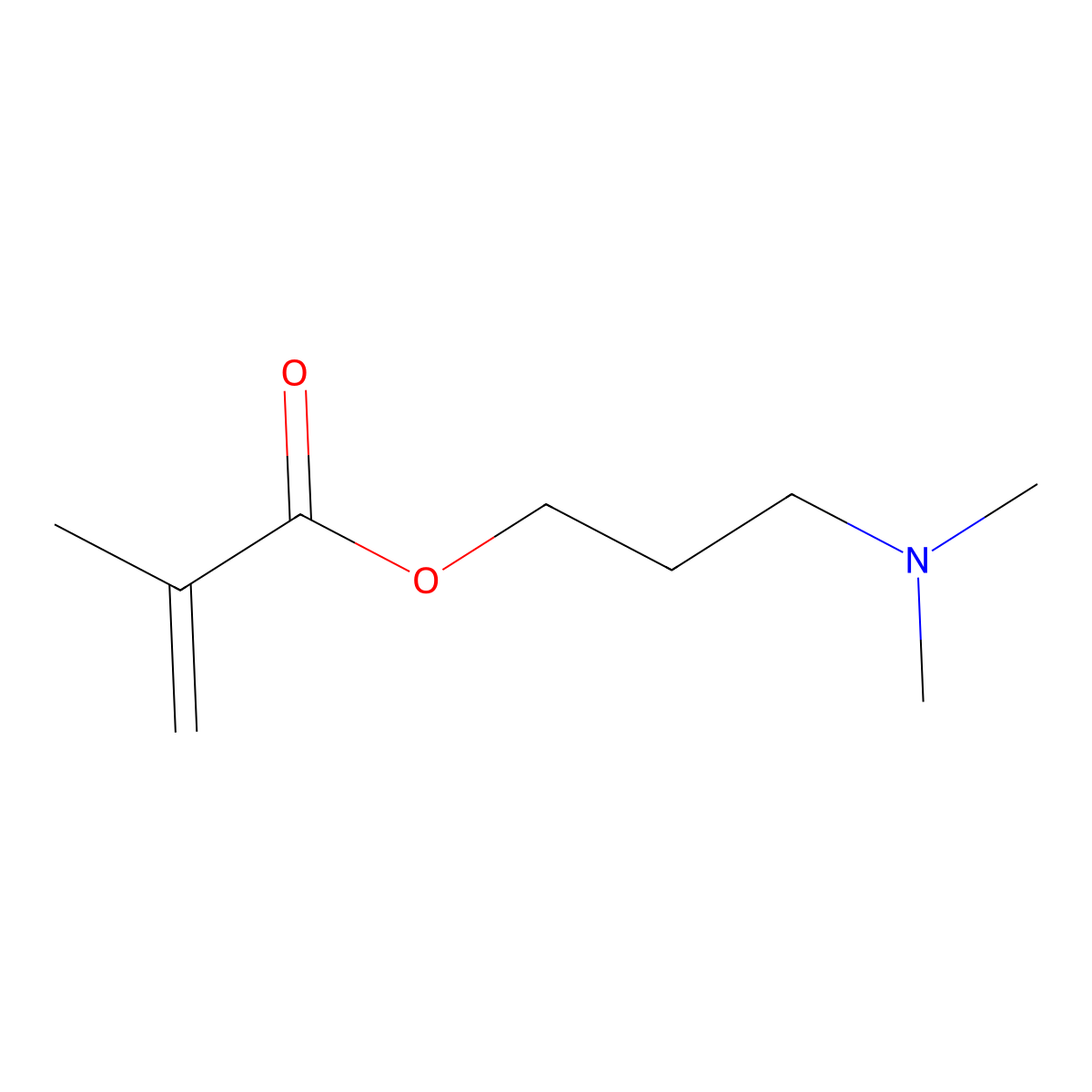2-Propenoic acid, 2-methyl-, 3-(dimethylamino)propyl ester molecular structure, CAS 20602-77-1