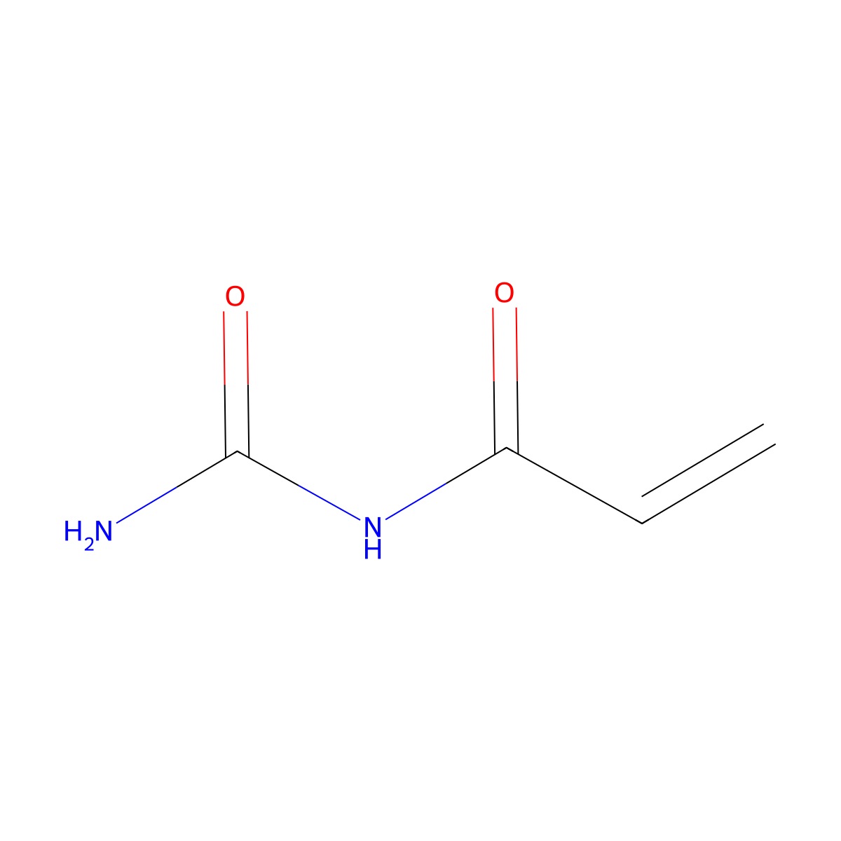 Acryloylurea molecular structure, CAS 20602-79-3