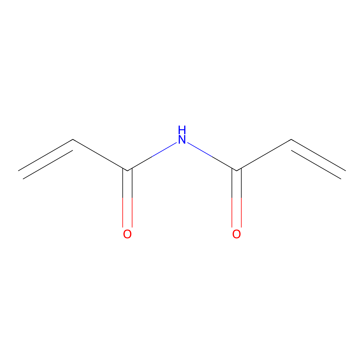 Diacrylamide molecular structure, CAS 20602-80-6