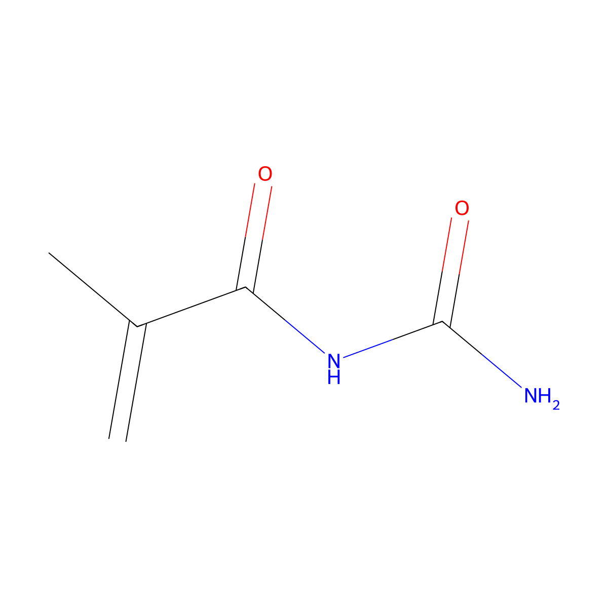 N-(Aminocarbonyl)methacrylamide molecular structure, CAS 20602-83-9