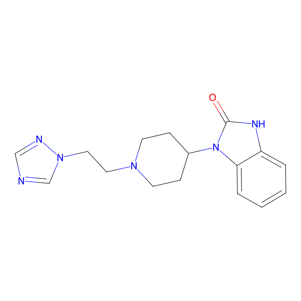 1-{1-[2-(1H-1,2,4-triazol-1-yl)ethyl]piperidin-4-yl}-1,3-dihydro-2H-benzimidazol-2-one molecular structure, CAS 2060299-38-7