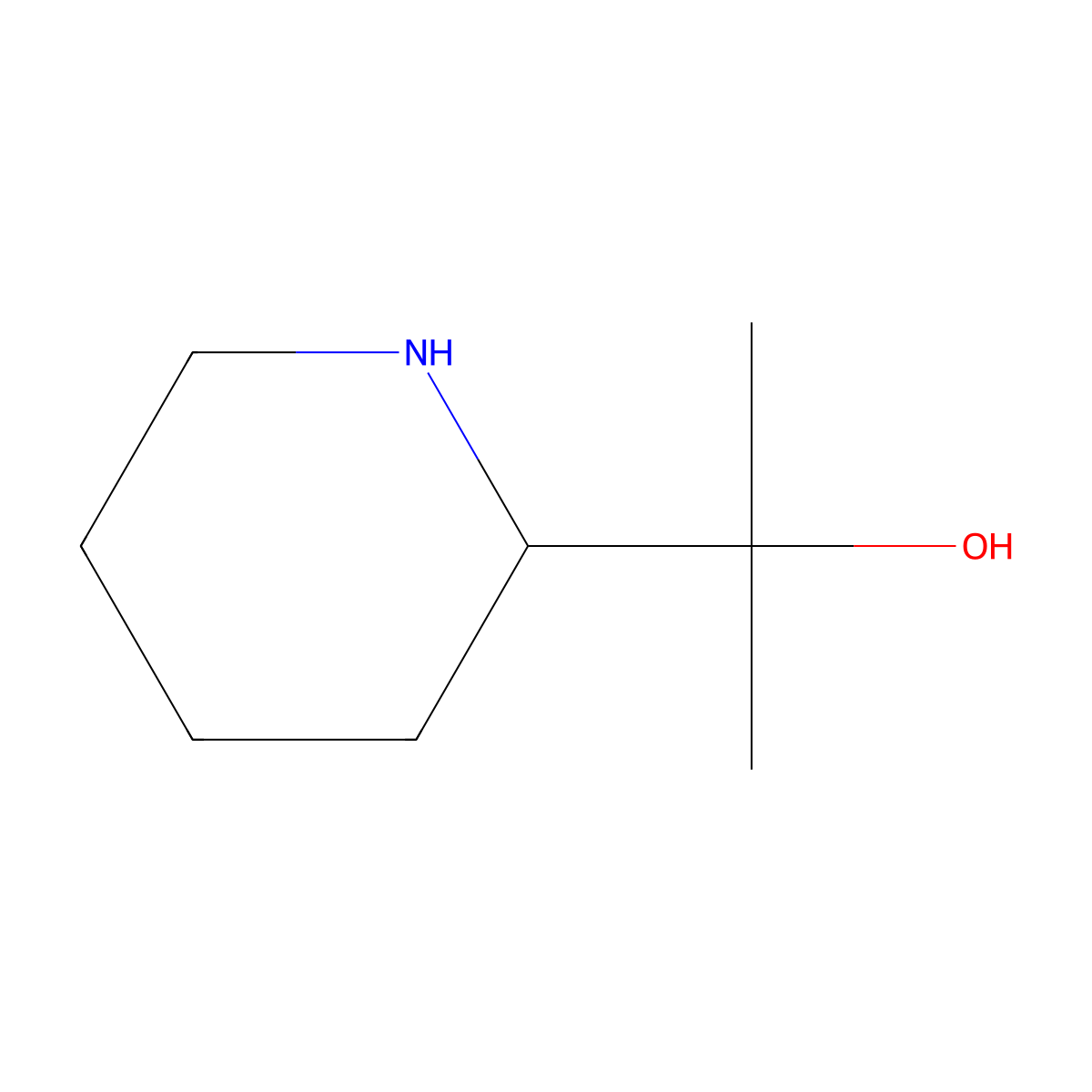 2-(Piperidin-2-yl)propan-2-ol molecular structure, CAS 20603-17-2