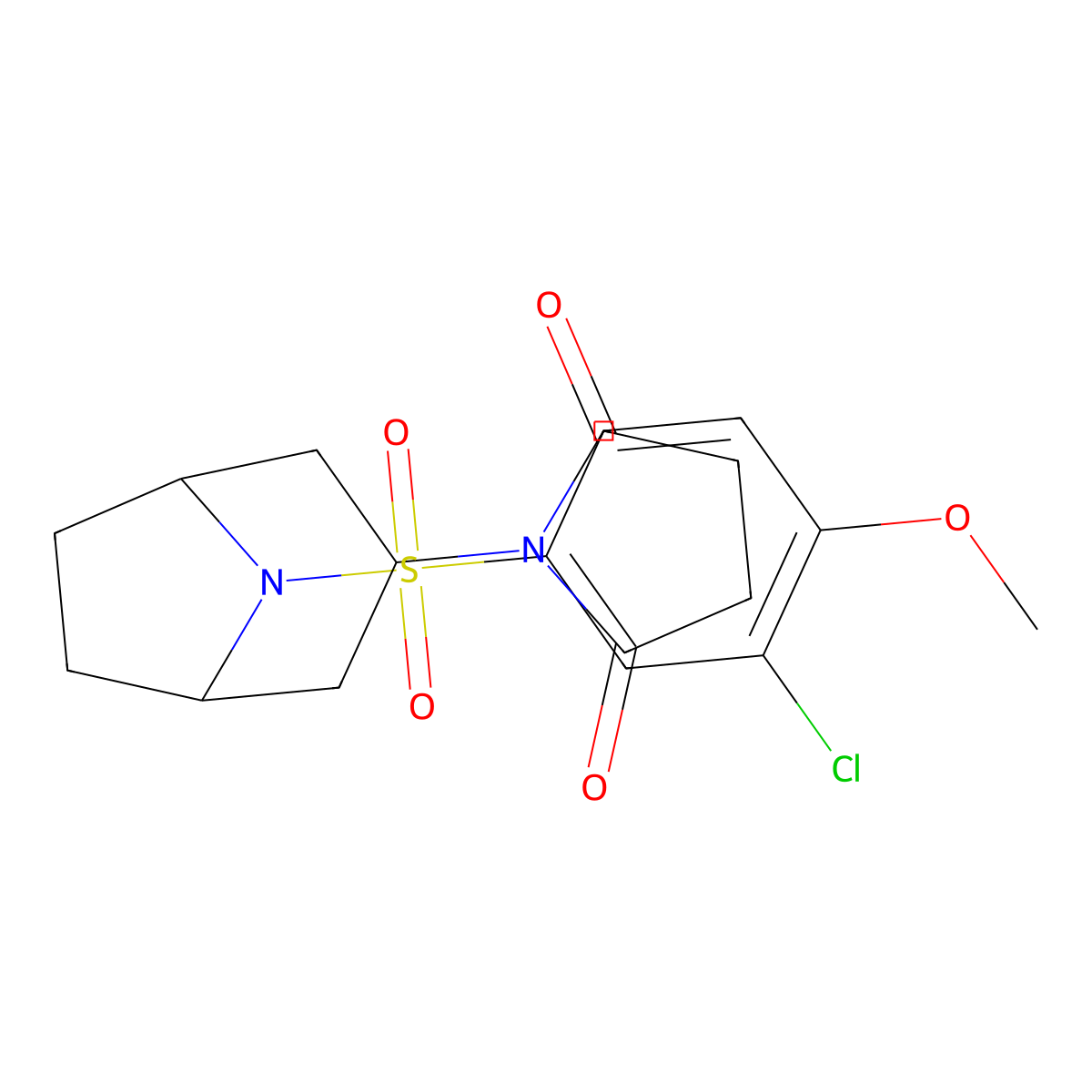 1-((1R,5S)-8-((3-chloro-4-methoxyphenyl)sulfonyl)-8-azabicyclo[3.2.1]octan-3-yl)pyrrolidine-2,5-dione molecular structure, CAS 2060327-51-5
