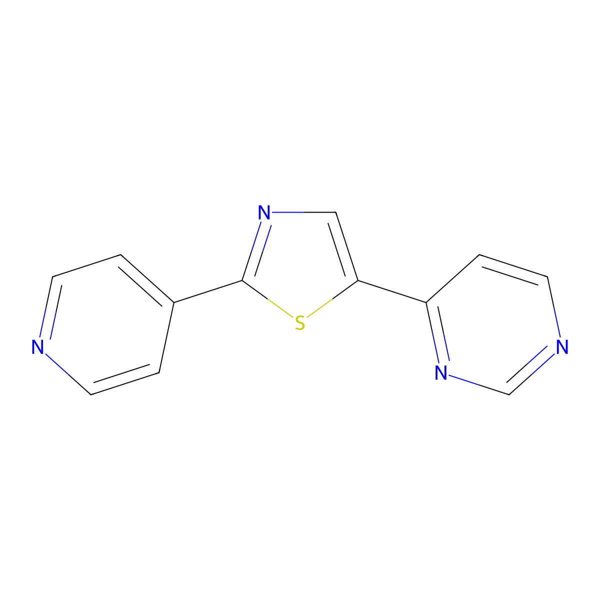 4-[2-(Pyridin-4-yl)-1,3-thiazol-5-yl]pyrimidine molecular structure, CAS 2060360-94-1