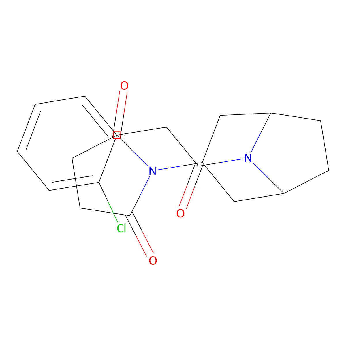 1-((1R,5S)-8-(2-(2-chlorophenyl)acetyl)-8-azabicyclo[3.2.1]octan-3-yl)pyrrolidine-2,5-dione molecular structure, CAS 2060473-76-7