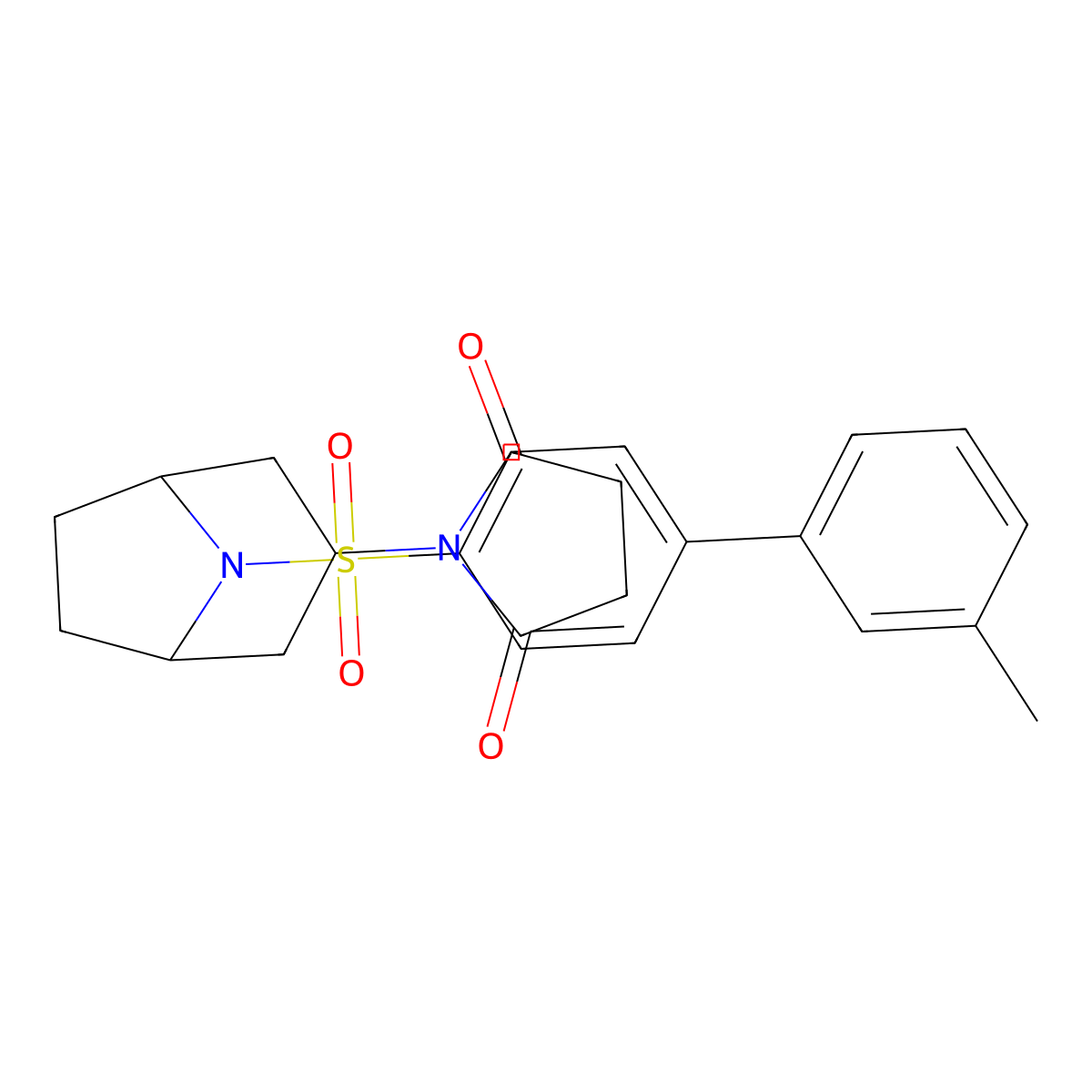 1-((1R,5S)-8-((3'-methyl-[1,1'-biphenyl]-4-yl)sulfonyl)-8-azabicyclo[3.2.1]octan-3-yl)pyrrolidine-2,5-dione molecular structure, CAS 2060474-46-4