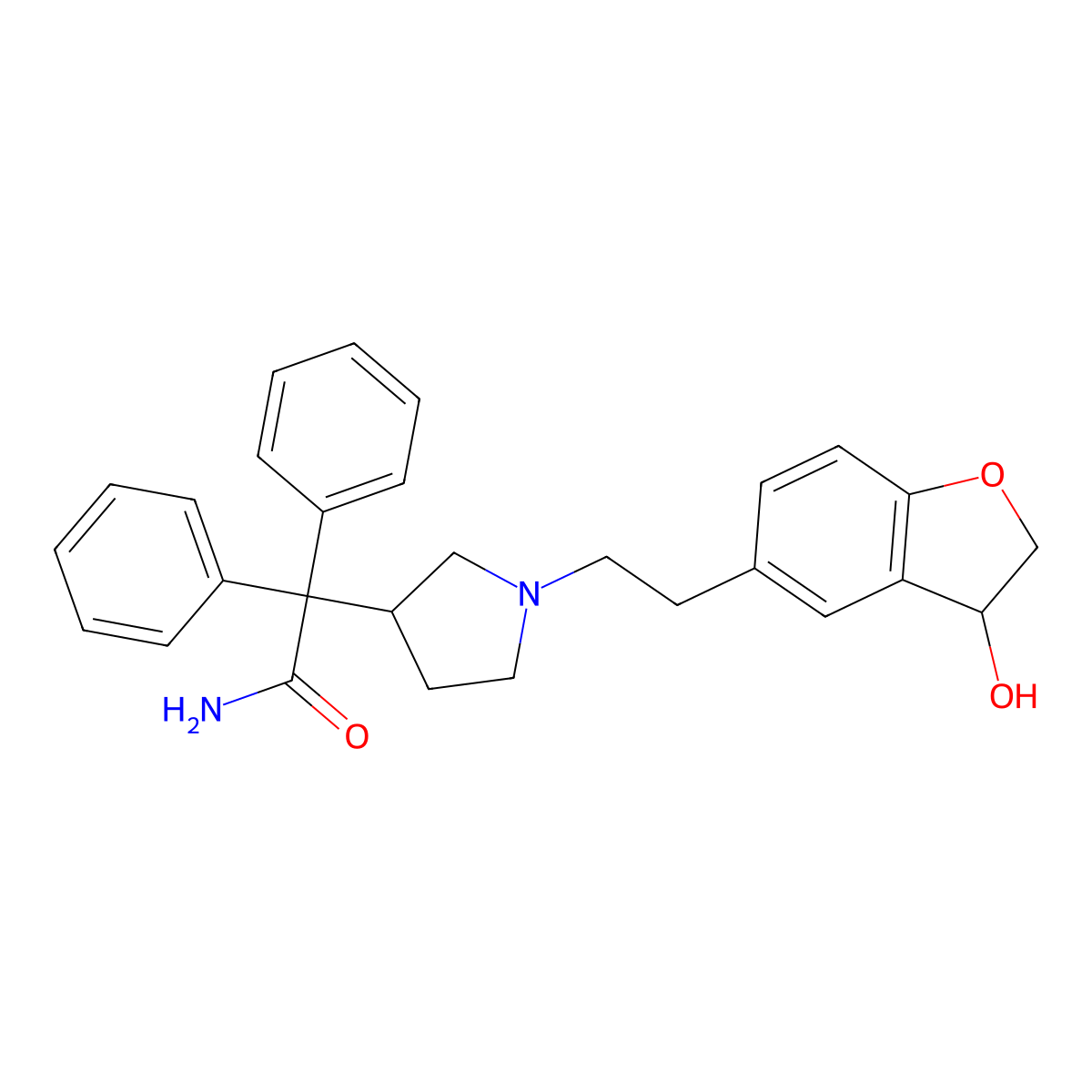 3-Hydroxy Darifenacin molecular structure, CAS 206048-82-0