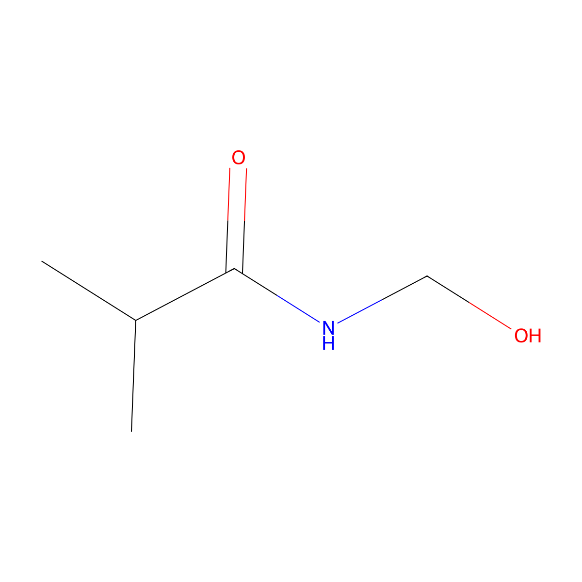 N-(Hydroxymethyl)isobutyramide molecular structure, CAS 20605-08-7
