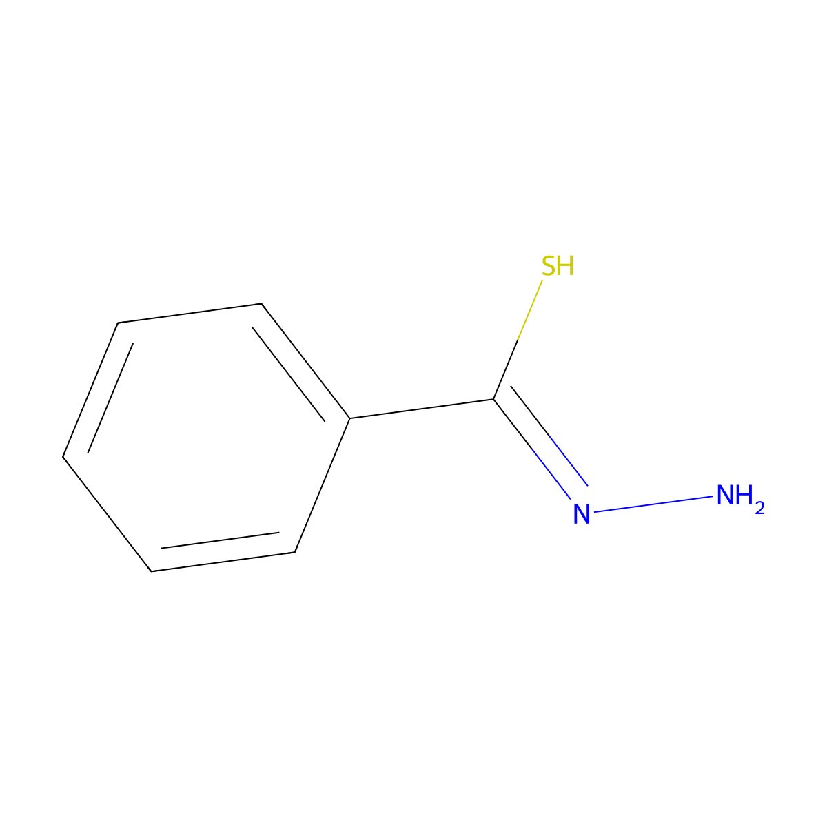 benzenecarbohydrazonothioic acid molecular structure, CAS 20605-40-7