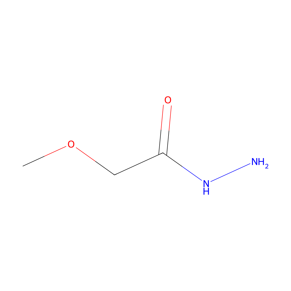 2-Methoxyacetohydrazide molecular structure, CAS 20605-41-8