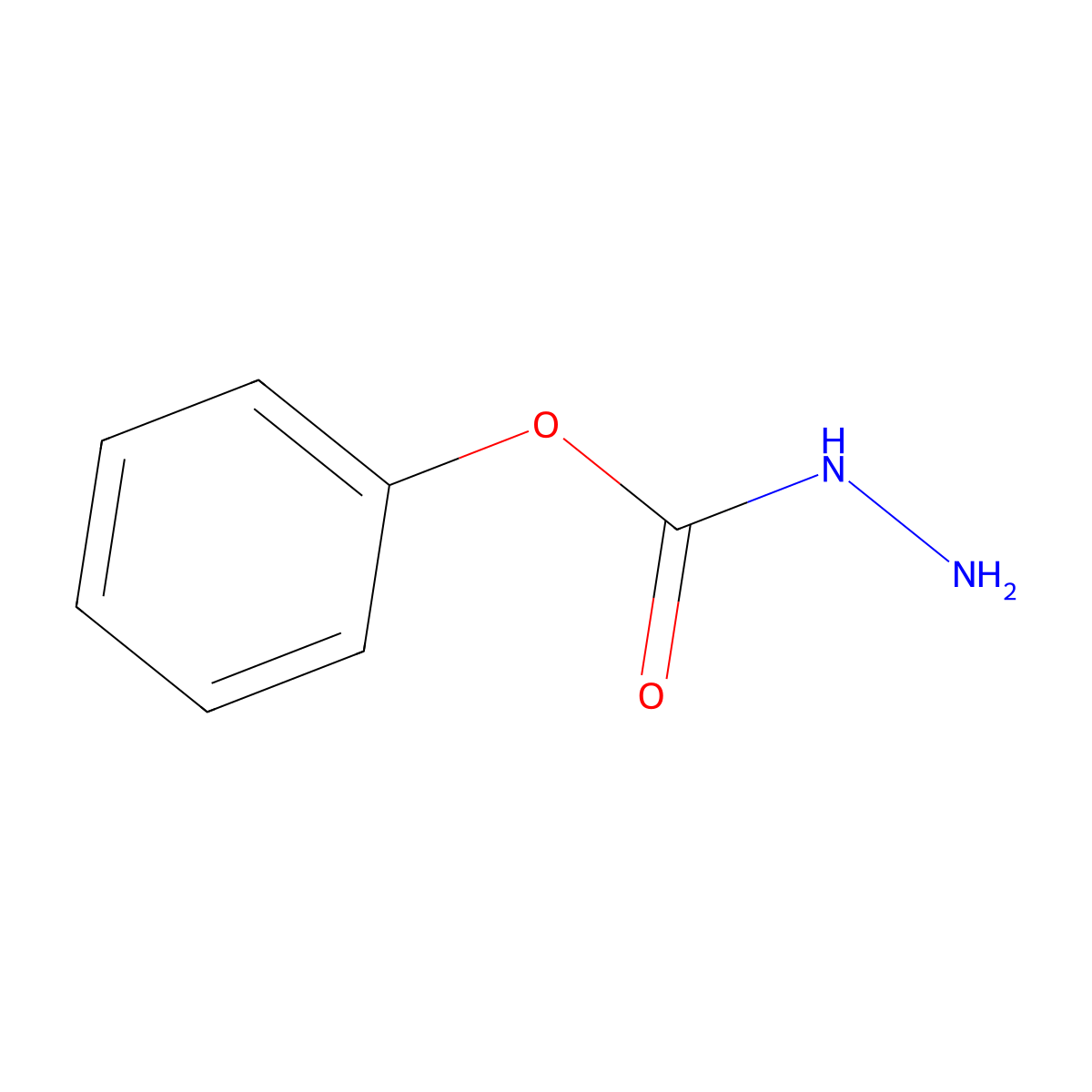Hydrazinecarboxylic acid, phenyl ester molecular structure, CAS 20605-43-0