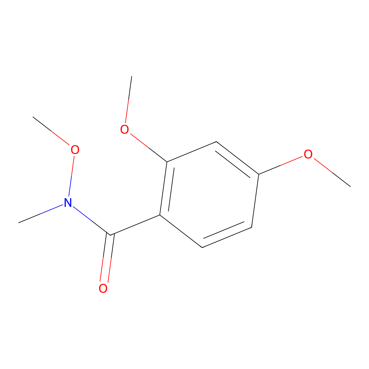 N,2,4-trimethoxy-N-methylbenzamide molecular structure, CAS 206051-18-5