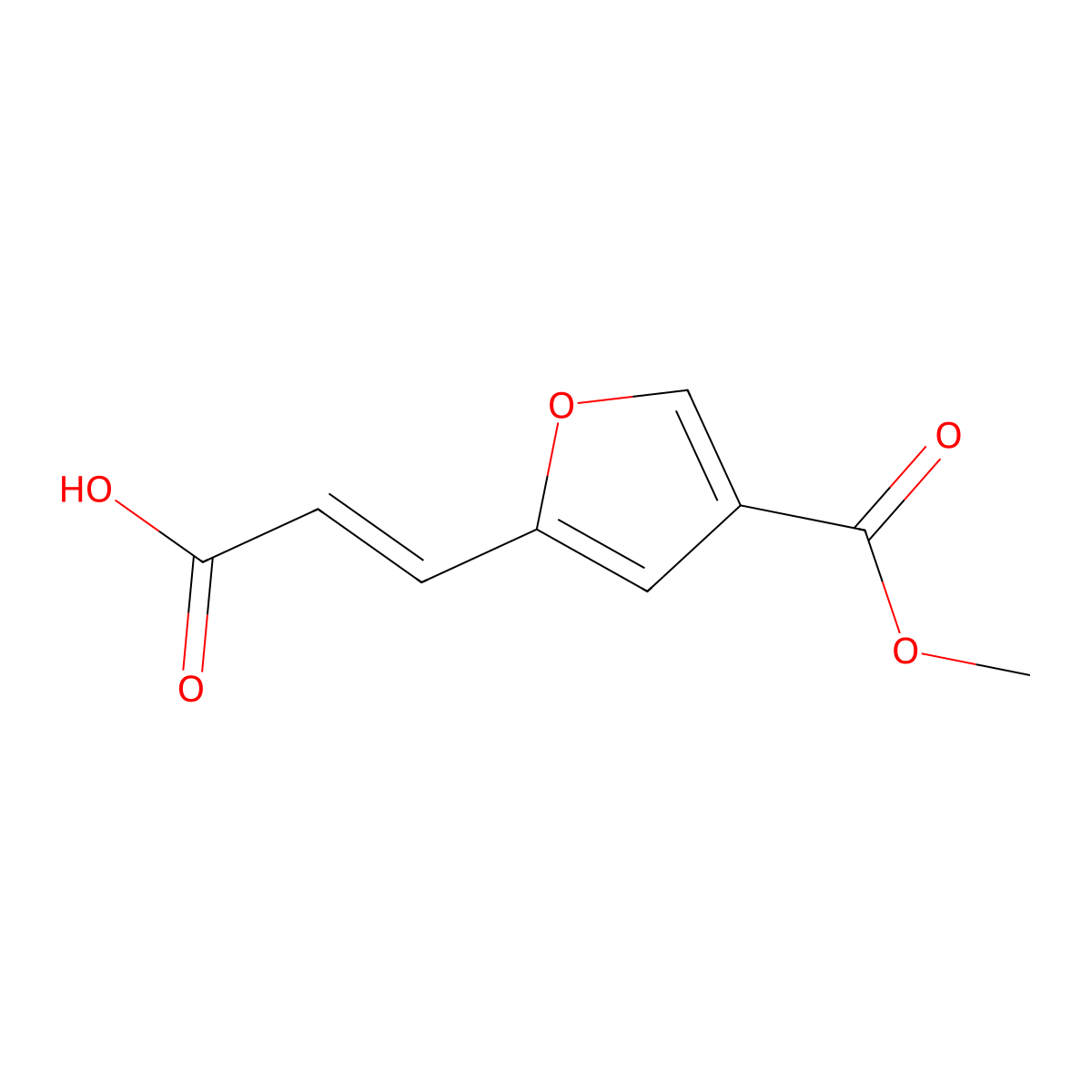 (2E)-3-[4-(methoxycarbonyl)furan-2-yl]prop-2-enoic acid molecular structure, CAS 2060522-85-0
