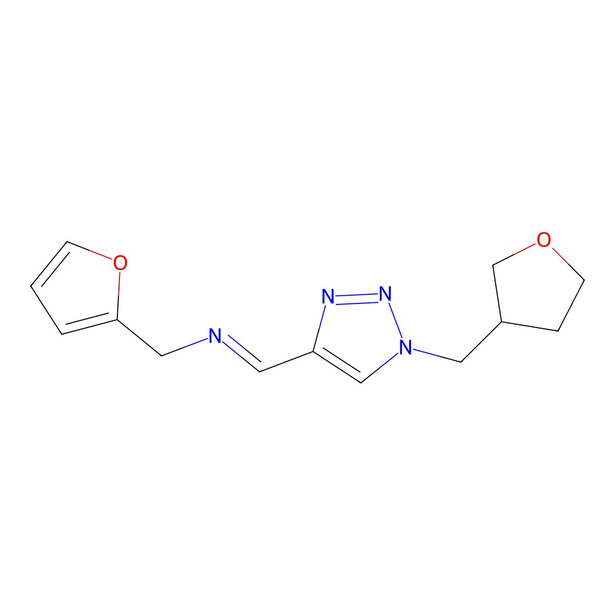 (Z)-[(Furan-2-yl)methyl]({1-[(oxolan-3-yl)methyl]-1H-1,2,3-triazol-4-yl}methylidene)amine molecular structure, CAS 2060523-26-2