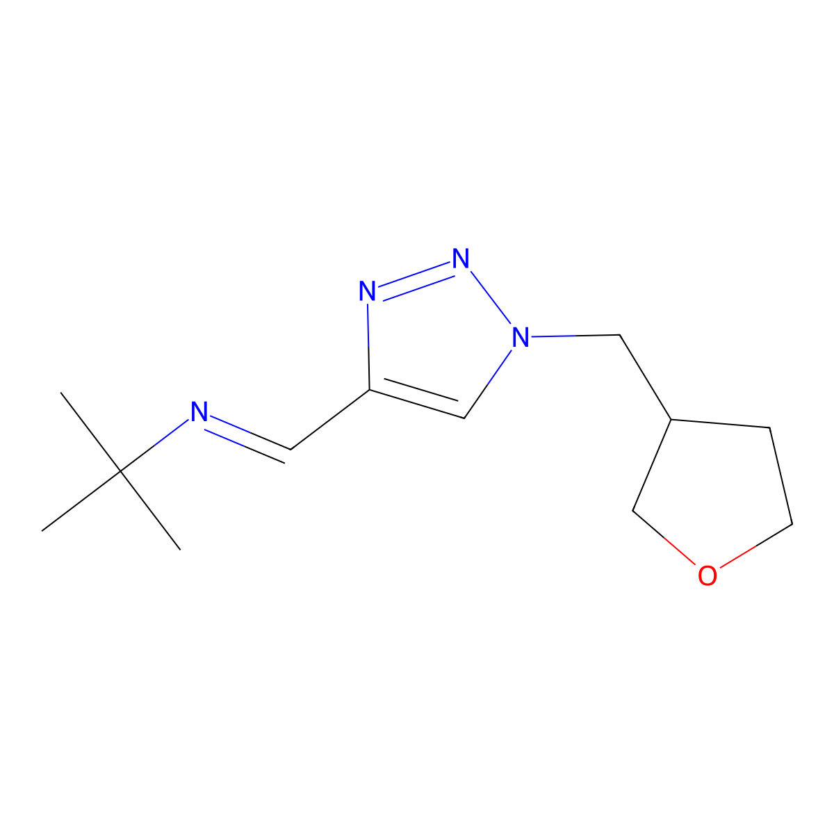 (Z)-tert-Butyl({1-[(oxolan-3-yl)methyl]-1H-1,2,3-triazol-4-yl}methylidene)amine molecular structure, CAS 2060523-49-9