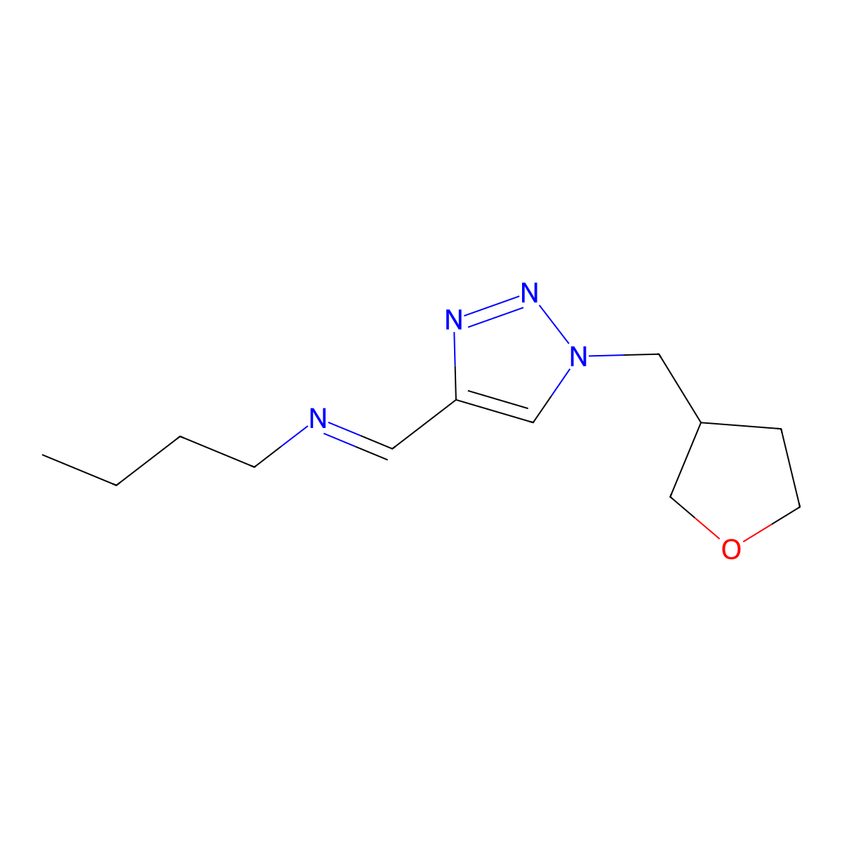 (Z)-Butyl({1-[(oxolan-3-yl)methyl]-1H-1,2,3-triazol-4-yl}methylidene)amine molecular structure, CAS 2060523-59-1