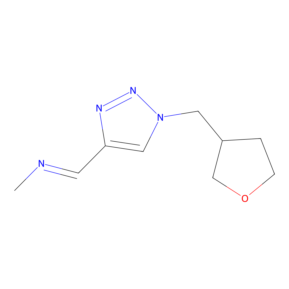 (Z)-Methyl({1-[(oxolan-3-yl)methyl]-1H-1,2,3-triazol-4-yl}methylidene)amine molecular structure, CAS 2060523-67-1