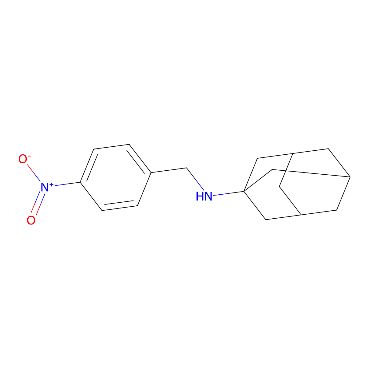 1-Adamantyl(4-nitrobenzyl)amine molecular structure, CAS 206053-11-4