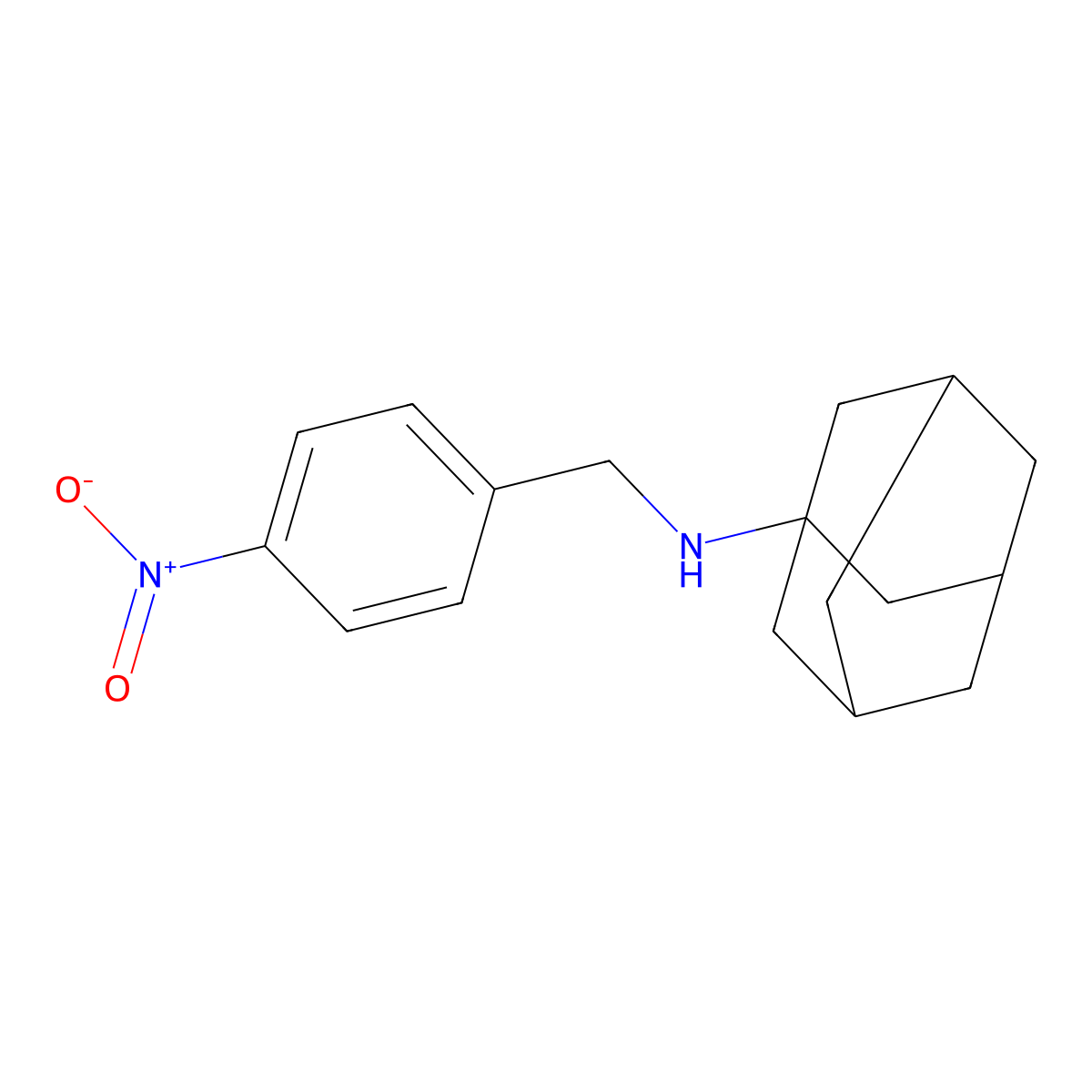1-Adamantyl(4-nitrobenzyl)amine molecular structure, CAS 206053-11-4