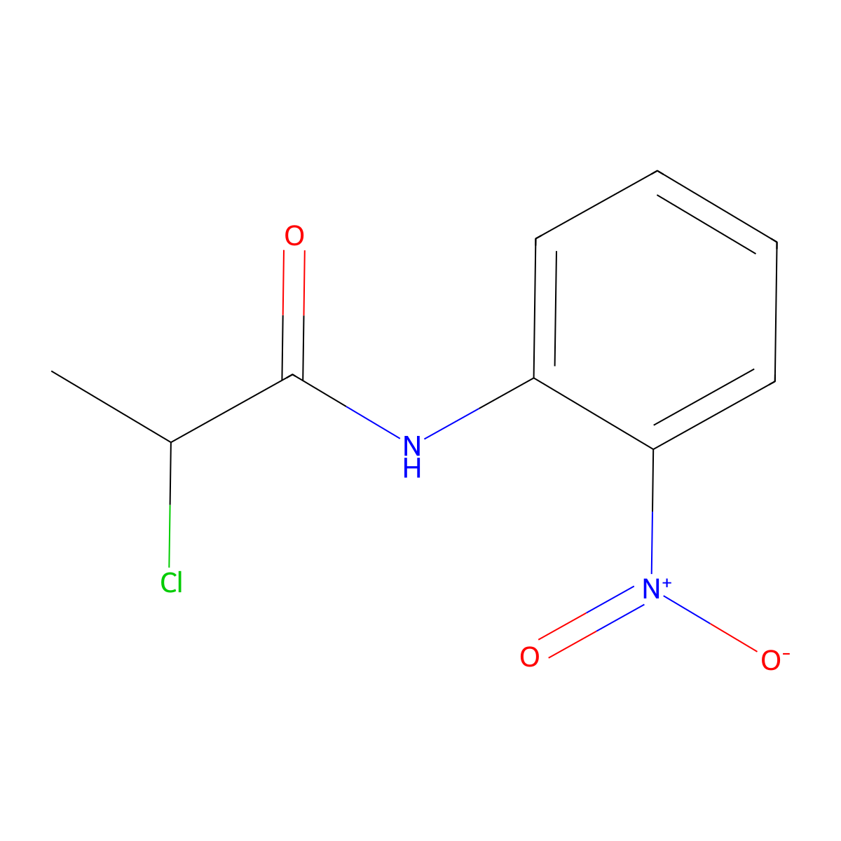 2-chloro-N-(2-nitrophenyl)propanamide molecular structure, CAS 206054-37-7
