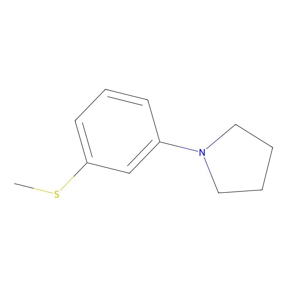 1-(3-(Methylthio)phenyl)pyrrolidine molecular structure, CAS 2060540-85-2