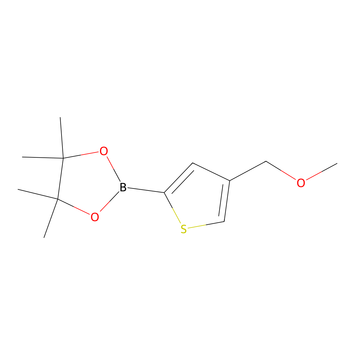 2-[4-(Methoxymethyl)thiophen-2-yl]-4,4,5,5-tetramethyl-1,3,2-dioxaborolane molecular structure, CAS 2060541-09-3