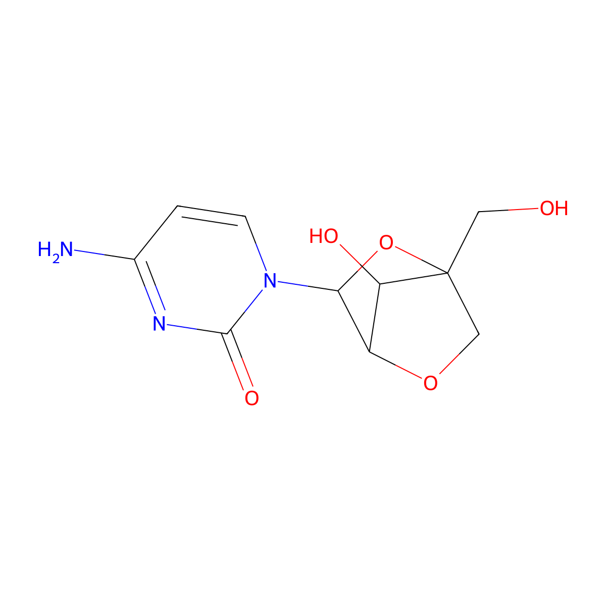 2'-O,4'-C-Methylenecytidine molecular structure, CAS 206055-69-8